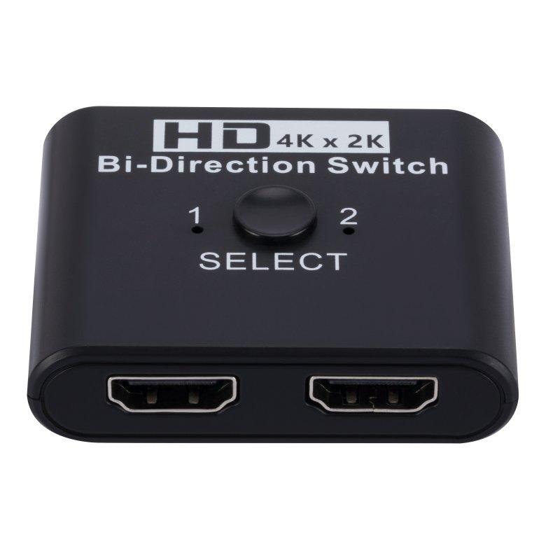 Cables & Connectors | HD Multimedia Interface Switch 4K 60hz Splitter 1080P 3D HD Adapter ABS Bidirectional Switcher 2 In 1 Out/1 In 2 Out HD Hub black Cables & Connectors Black