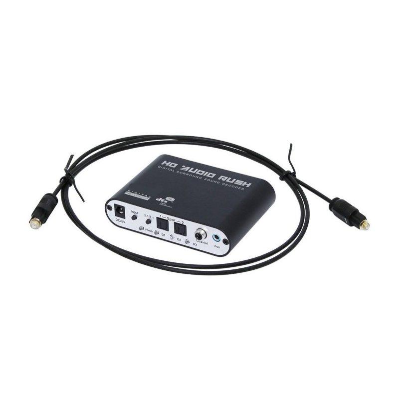 Cables & Connectors | SPDIF Coaxial to 5.1 Channel AC3/DTS Audio Decoder Gear Surround Sound Rush for PS3 STB DVD Player Xbox 360  Host + fiber line + power US plug Cables & Connectors Cables & Connectors