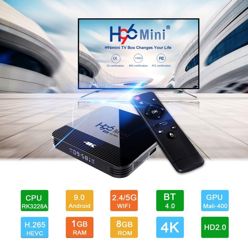 Cables & Connectors | TV Box H96 MINI H8 RK3228A 28nm Four Cortex A7 4K OTT Box Android 9.0 Media Player Digital TV Converter American standard Cables & Connectors American standard