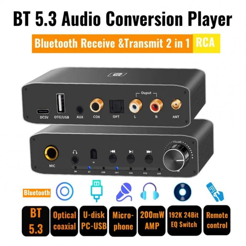 Electronic Accessories | DAC310B Digital To Analog Audio Converter V5.3 Receiver Transmitter Coaxial Optical Bypass Aux Jack USB Multi-mode Input U.S. plug Electronic Accessories Electronic Accessories