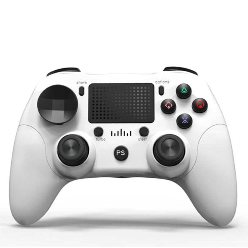 Gamepads | Bluetooth Game Controller Wireless Bluetooth Gamepad Six-axis Dual Vibration Handle Bluetooth Game Controller For PS4 white Gamepads Gamepads