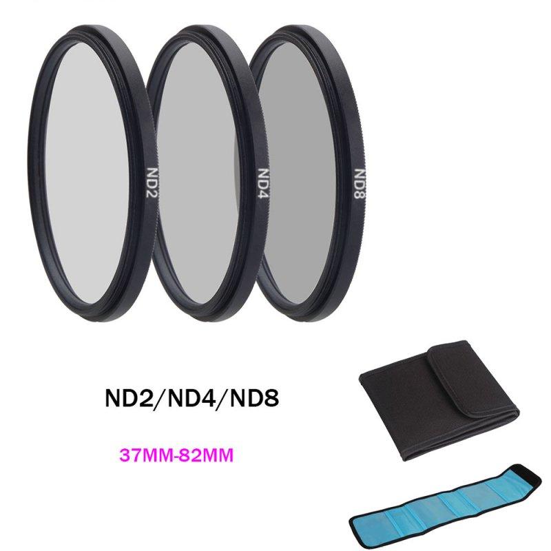 Photography | ND Filter Neutral Density ND2 ND4 ND8 Filtors 37 52 58 62 67 72 77 82mm Photography for Canon Nikon Sony Camera 49MM Cameras & Accessories 49MM